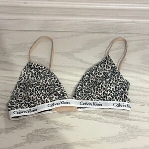 Calvin Klein Animal Print Triangle Bralette